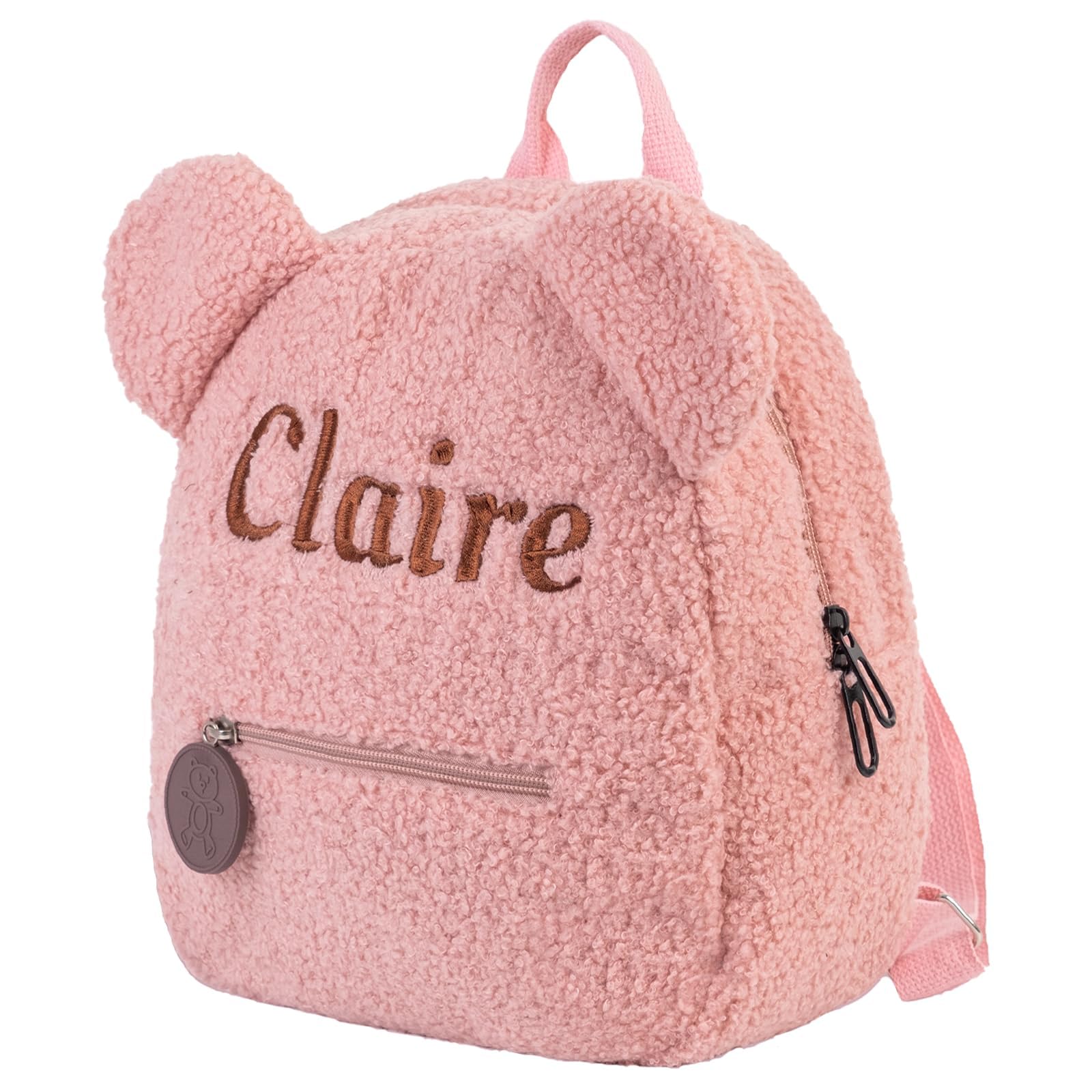 SINUOLIN New Custom Toddler Backpack Embroidery Name Personalized Cute Backpack Birthday Anniversary Daily Travel Bear Ears Book Bag