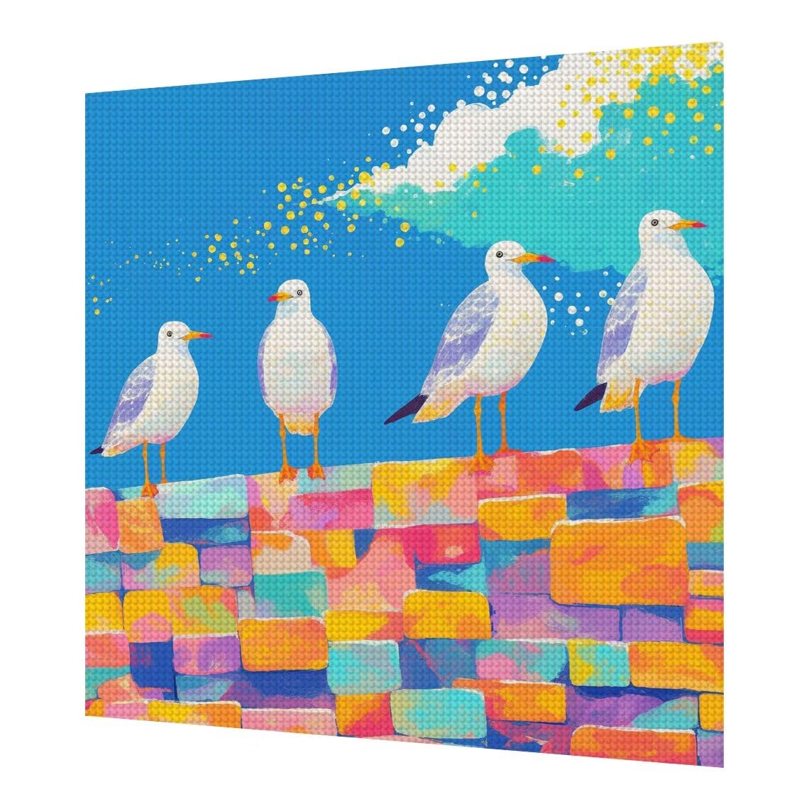 Zestawy artystyczne z ptakami dla dorosłych, 61 x 80 cm, małe diamentowe malarstwo, urocze płótno, kryształ, sztuka i rękodzieło, zestawy hobbystyczne, 5D, pełne wiercenie, hafty do dekoracji wnętrz