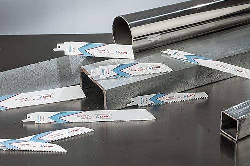 Miniatura 4 de EZARC Hojas de sierra recíproca de 9 pulgadas, hojas de sierra de sable de cobalto bimetálicas para demolición de madera y metal 5+8TPI R936DV