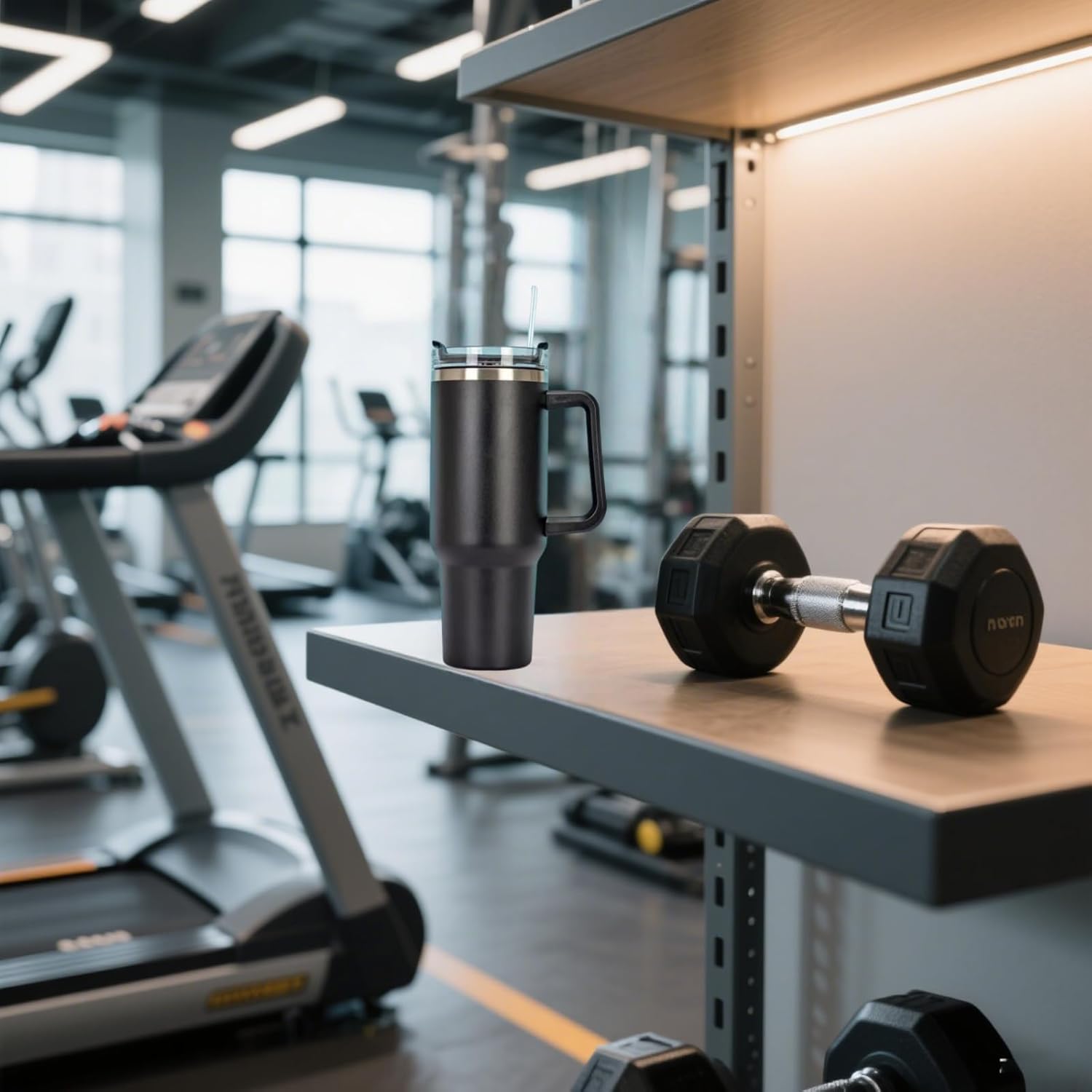 40oz Stainless Steel Car Cup with Straw & Handle - Double-Wall Vacuum Insulated Tumbler, Large Capacity Travel Mug for Hot/Cold Drinks - Image 9