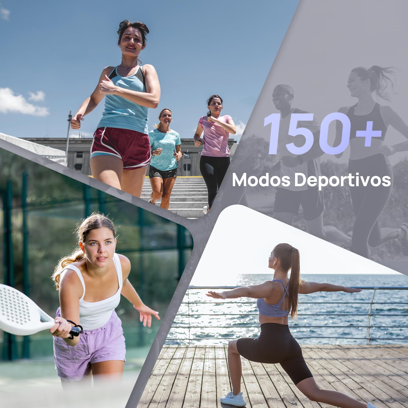 Mibro GS Active2 Smartwatch para Padel con 39,68g Ultraligero, Reloj Inteligente para Running con GPS, Llamadas Bluetooth, Impermeable 5ATM, 150 Modos Deportivos, Compatible con Android & iOS, Lila