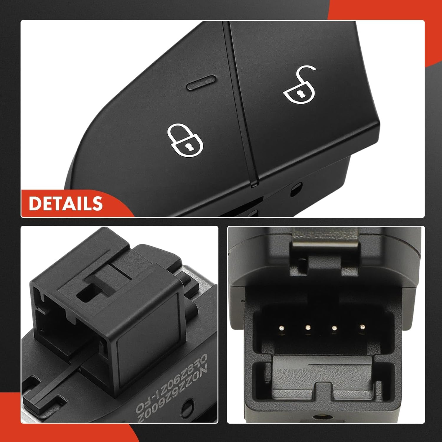 A-Premium Front Left Driver Power Door Lock Switch Compatible with Porsche Cayenne 2011-2018, Panamera 2011-2016