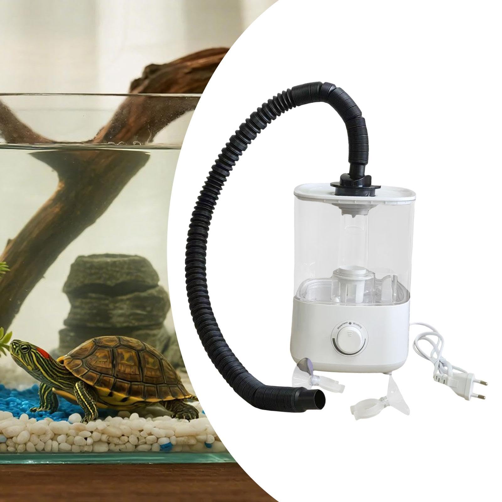 Humidificador para Reptiles, 2,5 L, Humidificador para Terrario, Humidificación de Terrarios para Anfibios, con Manguera Extendida para Tortugas Rana