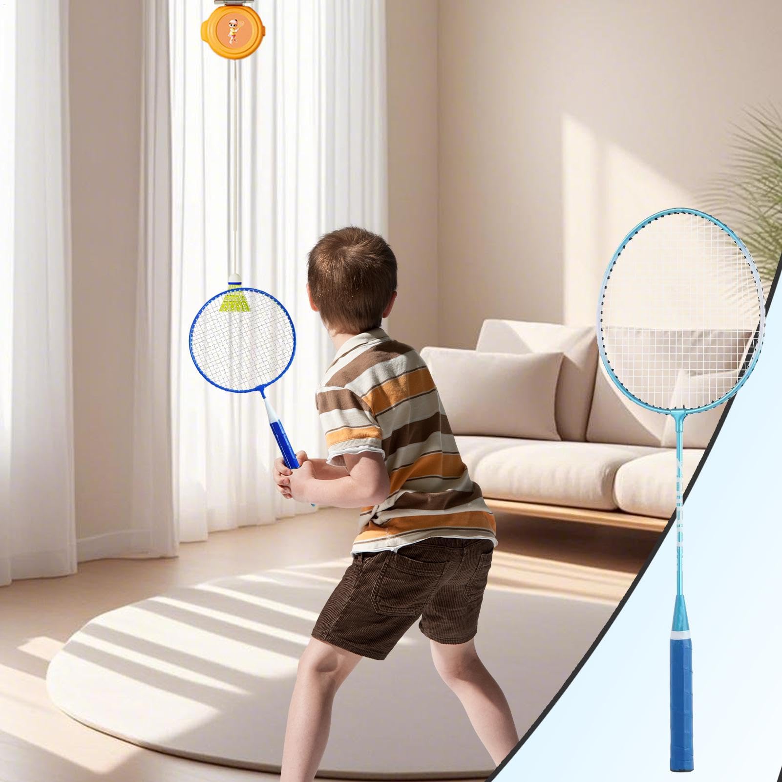 Allenamento Di Badminton A Casa A Rimbalzo Automatico Per Il Del Badminton | o Per L'Allenamento E La Pratica Per Il Fitness E Attrezzatura Sportiva Per I Bambini