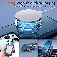 Vista 158 de SUPFINE Funda magnética para iPhone 11 (compatible con MagSafe) (protección contra caídas de grado militar), translúcida mate a prueba de golpes