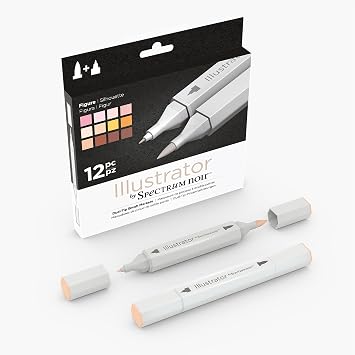 الطيف Noir Illustrator بواسطة الطيف Noir 12 قطعة توأم تلميح الفنان علامات الكحول ، الشكل