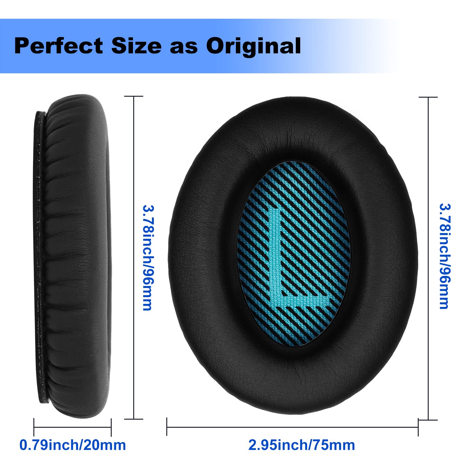 Cuscinetti Auricolari Per Bose AE2i QC25 QC2 QC15 AE2 Wireless AE2 Nero - Foto 4