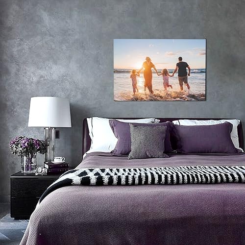 Miniatura 5 de Custom Canvas Print, Personalized Canvas Prints With Your Photos on Customized Wall Art for Living Room, Bedroom, Wedding Baby Pet Family Picture