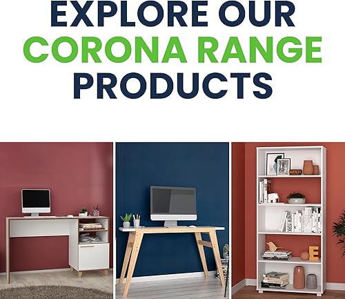 Miniatura 6 de Escritorio para computadora blanco con patas de roble