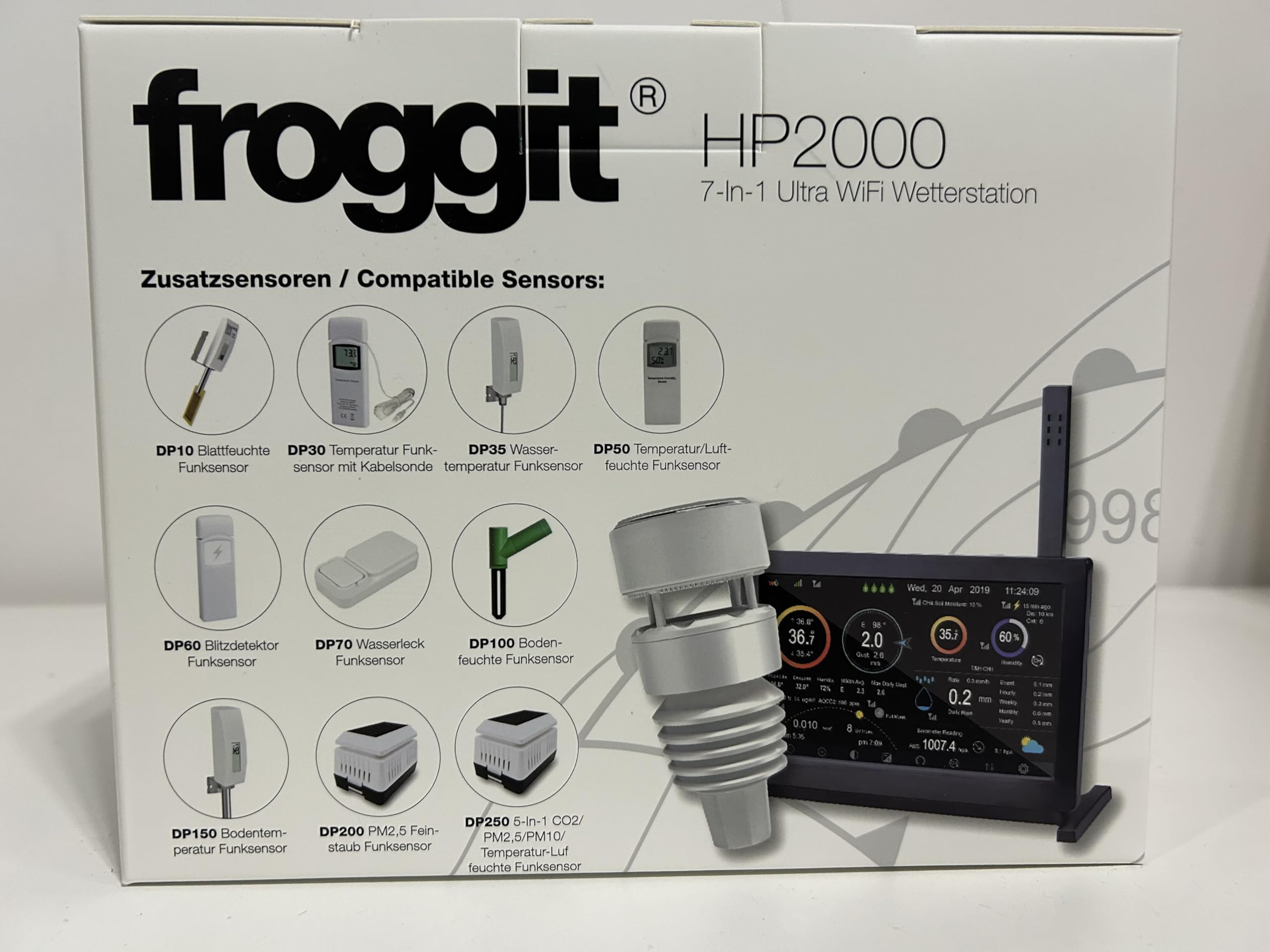 Sensore Umidità Foglie Froggit DP10 - Wireless Per Piante, 868 MHz, IP66, Display LCD - Foto 8