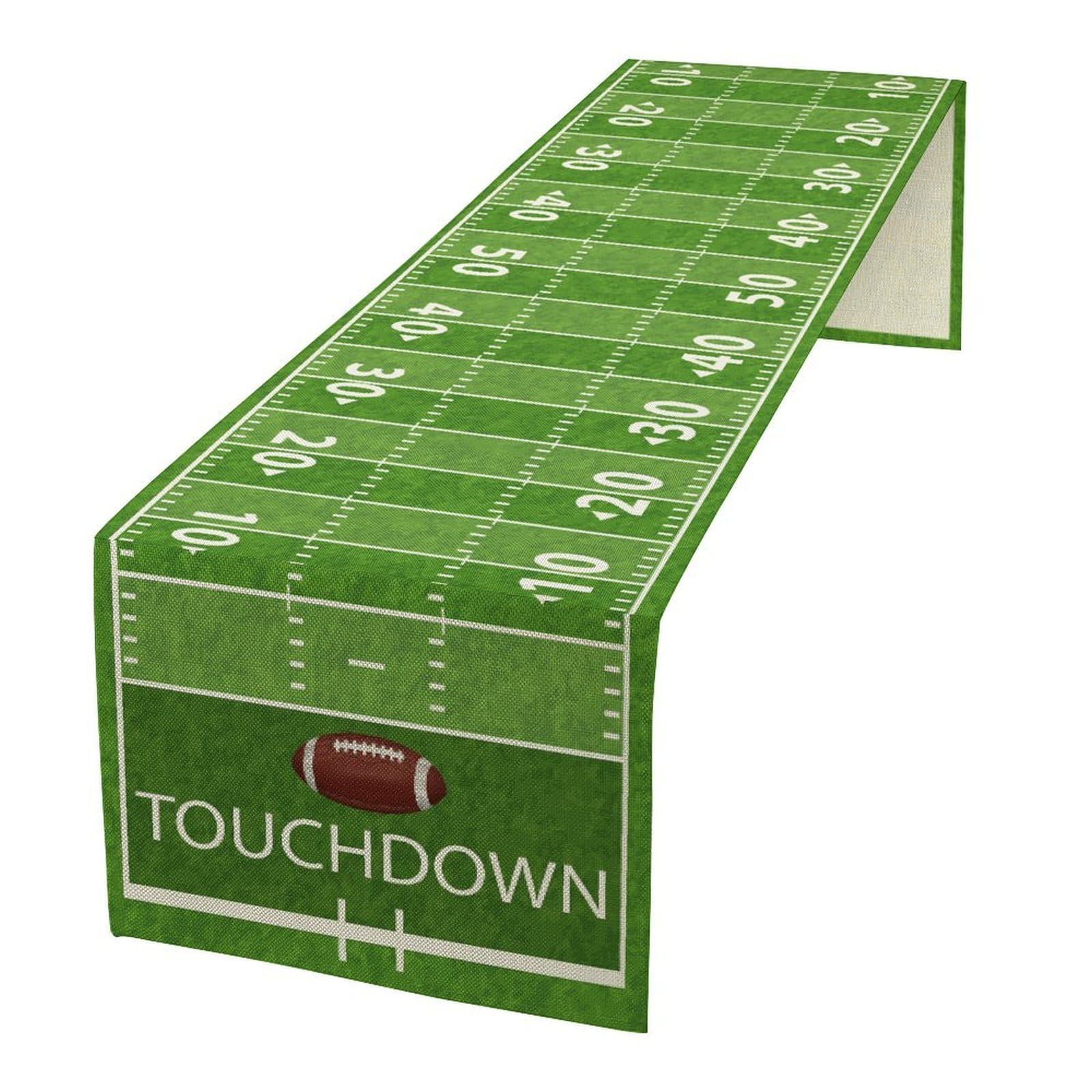 Football Table Runner,Kids Rugby Party Decorations Fall Football Tablecloth Sport Themed for Indoor Home Decor Dining Room Kitchen Party Tabletop Decor 13x72 Inch