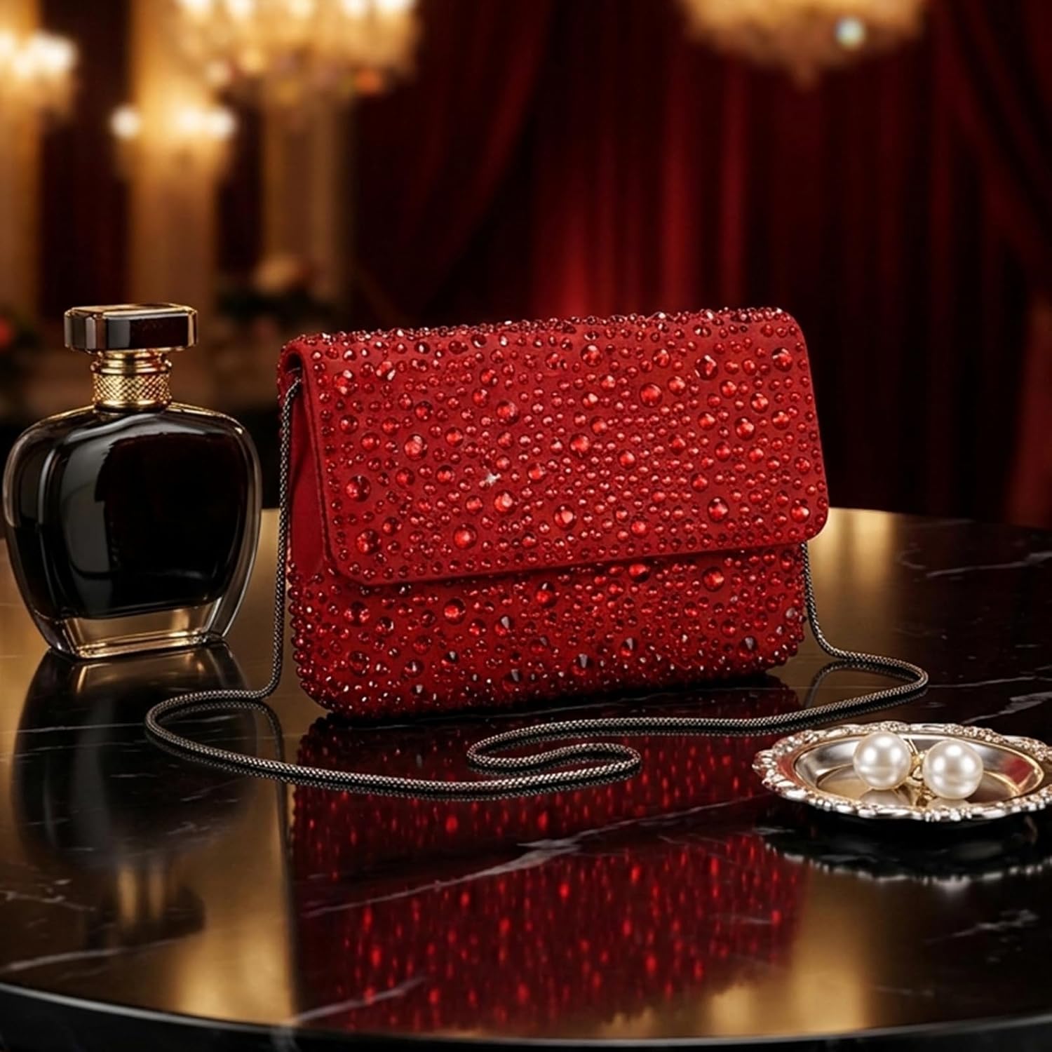 Evening Clutch Purses for Women Ladies Sparkling Wedding Crystal Rhinestone Bag