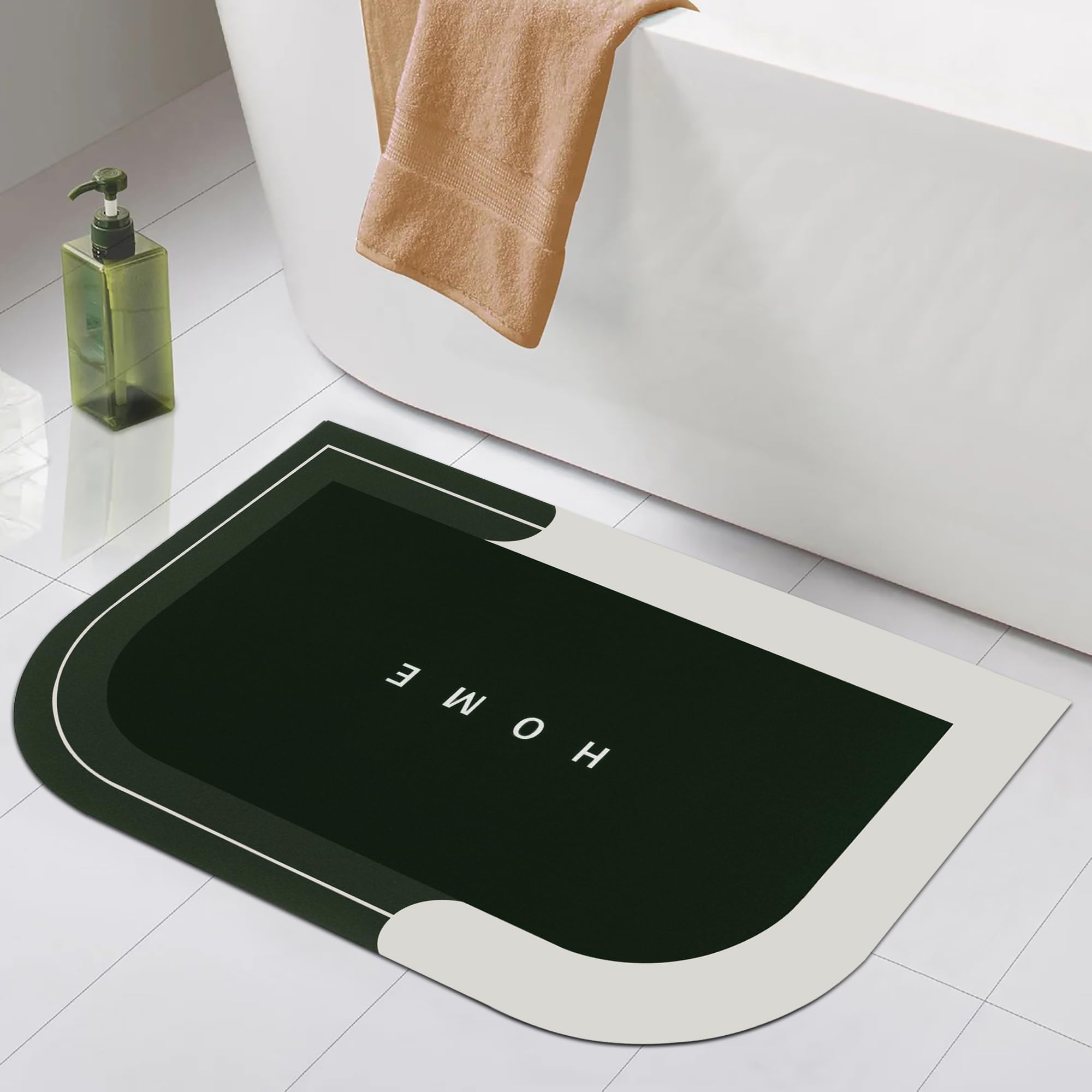 Bathroom/Kitchen Mat, Anti Slip, Absorbent, Quick Drying Mat (40 x 60 cm), Grey