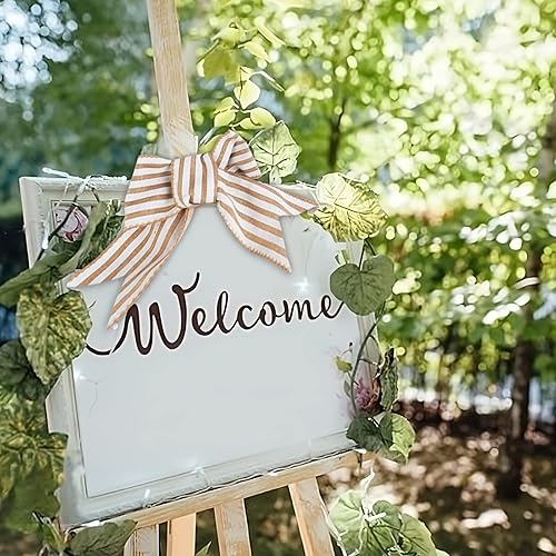 Miniatura 5 de Surtido de cintas con alambre, 6 rollos x 30 yardas (2.5 pulgadas) de cinta de poliéster para manualidades, cuadros, rayas, puntos y arpillera, sin