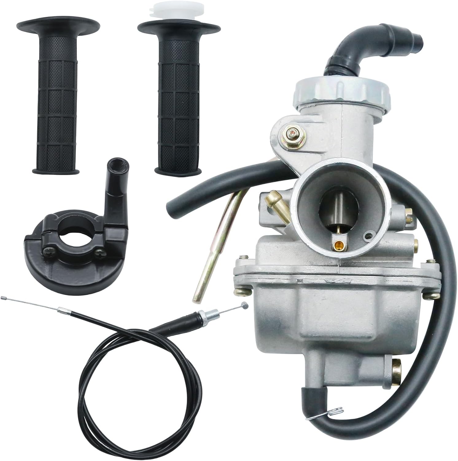 Saihisday Carburetor with Throttle Grip Cable, Carburetor Kit Replacement for Honda CRF80F 2004-2013 SL70 1971-1973 XL75 1977-1979 XL70 1974-1976 XR75 1973-1978 XR80 1979-1984 XR80R 1985-2004