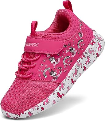 GEERX YUNI Unicorn Girls Shoes Lightweight Breathable Comfortable Sport Walking Athletic Running Tennis Sneakers Toddler/Little Kid