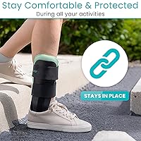 Vista 5 de Vive Ankle Stirrup Brace - Air Gel Stabilizer for Ankle Sprain, Tendonitis Support for Men & Women - Right & Left Foot -Achilles Tendon Compression