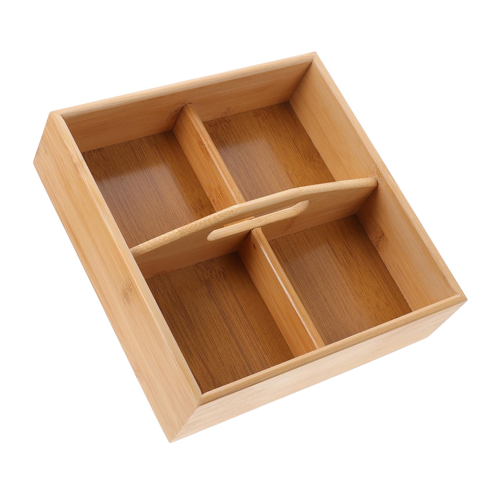 Cabilock Fruit Storage Box Charcuterie Snackle Box Bamboo Serving Tray for Party