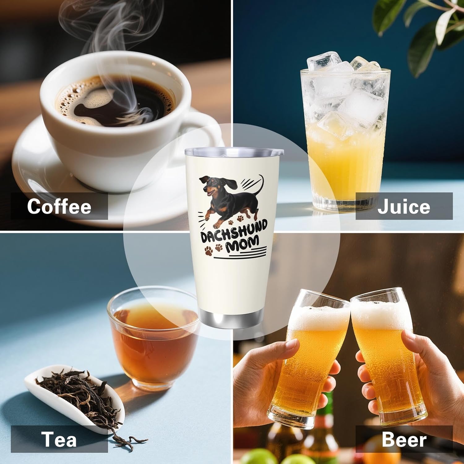 Best Dachshund Mom Gifts for Women, 20 Oz Dachshunds Lover Travel Tumbler Mugs, Travel Mug Gift for Dachshunds Mom - Image 4