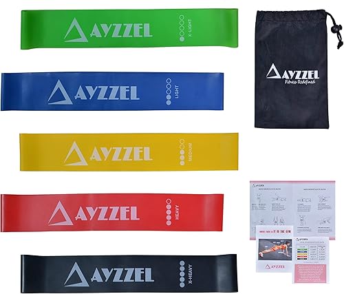 Miniatura 2 de Bandas de bucle de ejercicios de resistencia [Juego de 5] para rehabilitación, estiramiento, entrenamiento de fuerza, tonificación muscular, terapia
