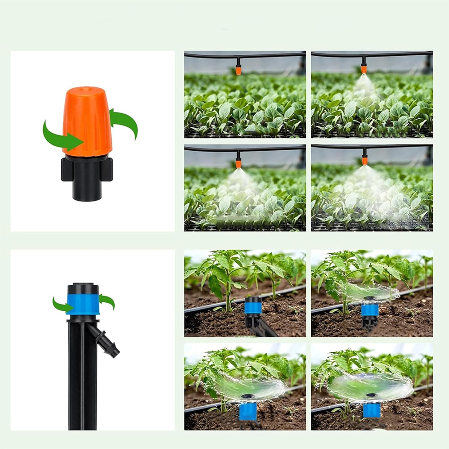 Drip Irrigation System Kit, Automatic Garden Watering Irrigation Equipment for Greenhouse Yard Lawn Plant Grass(125FT)