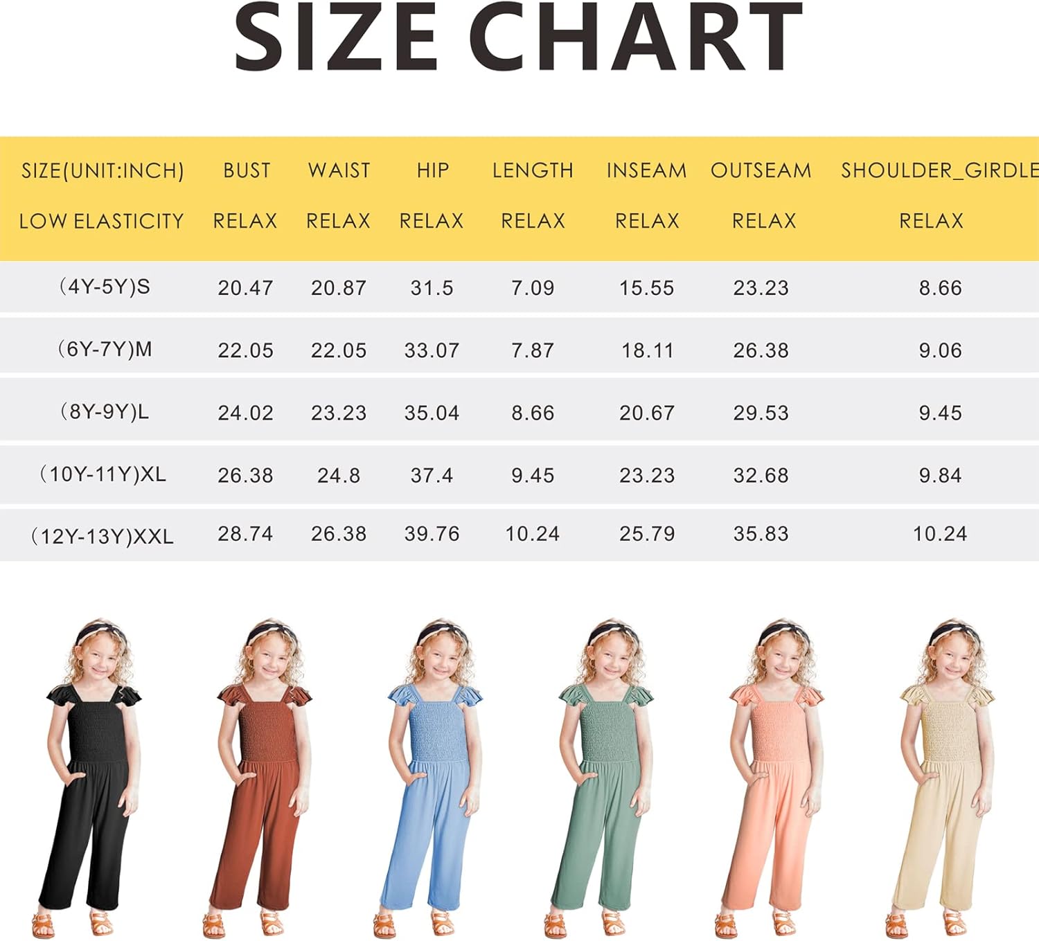 blibean Tween Girl Rompers Kid's Jumpsuits Size 4-13 Years Old: Clothing, Shoes & Jewelry