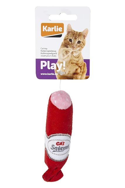 Foto 6 de 7 de KARLIE K Juguete Gato Textil, Salami 11,5 CM
