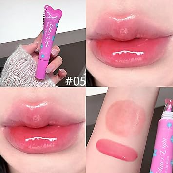 4 Colors Hydrating Jelly Lip Gloss, Moisturizing Tinted Lip Balm