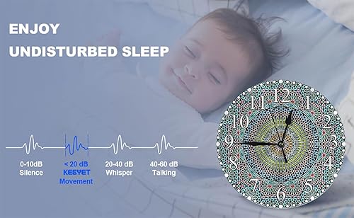Miniatura 6 de Reloj de pared con patrón de Marruecos, reloj tradicional islámico con elementos de mezquita de 10 pulgadas, silencioso, sin tictac, funciona con