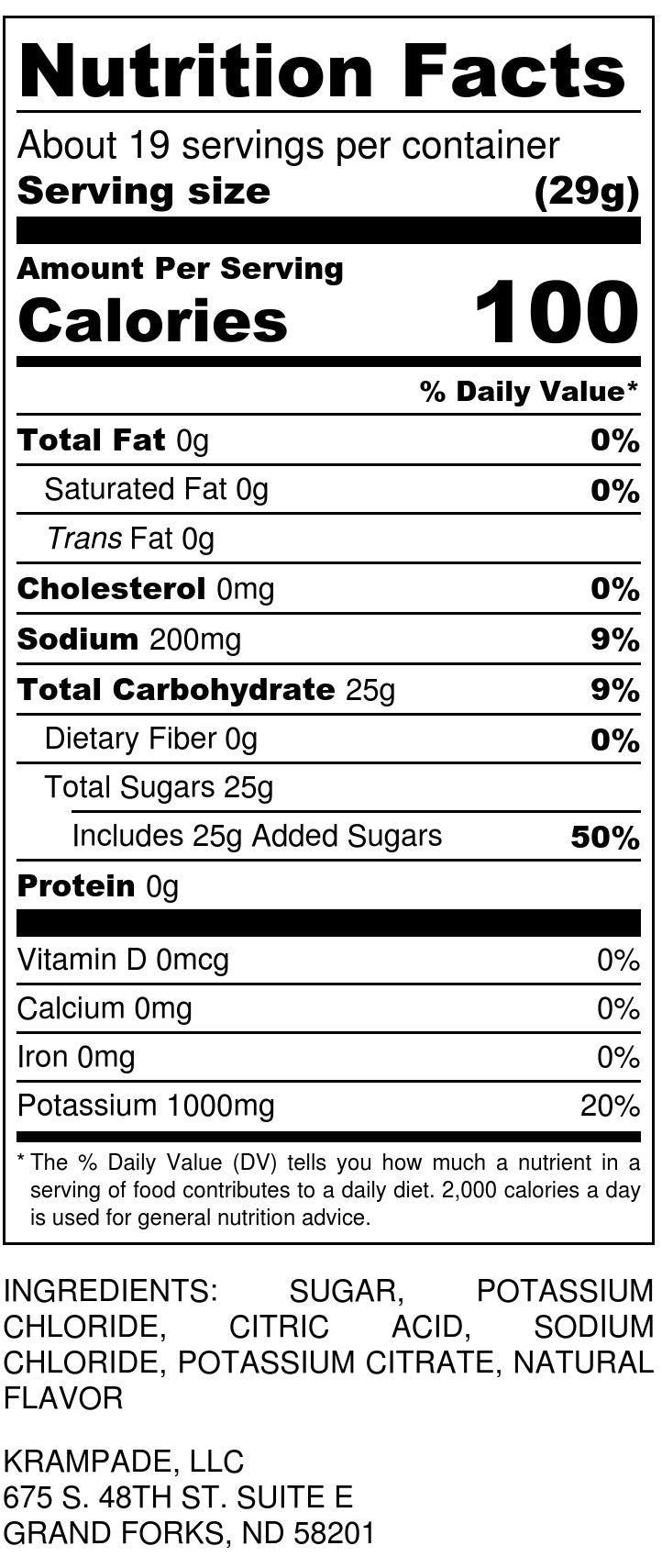 Krampade Original 1K: 1000 mg Potassium Cramp Relief Electrolyte Powder | Better Hydration, Designed for Seniors