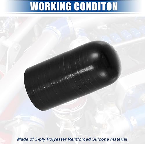 Miniatura 5 de uxcell 1 Unidades 0.866 in ID silicona tapa de refrigerante con abrazadera para calentador de refrigerante derivación vacío puerto de agua negro