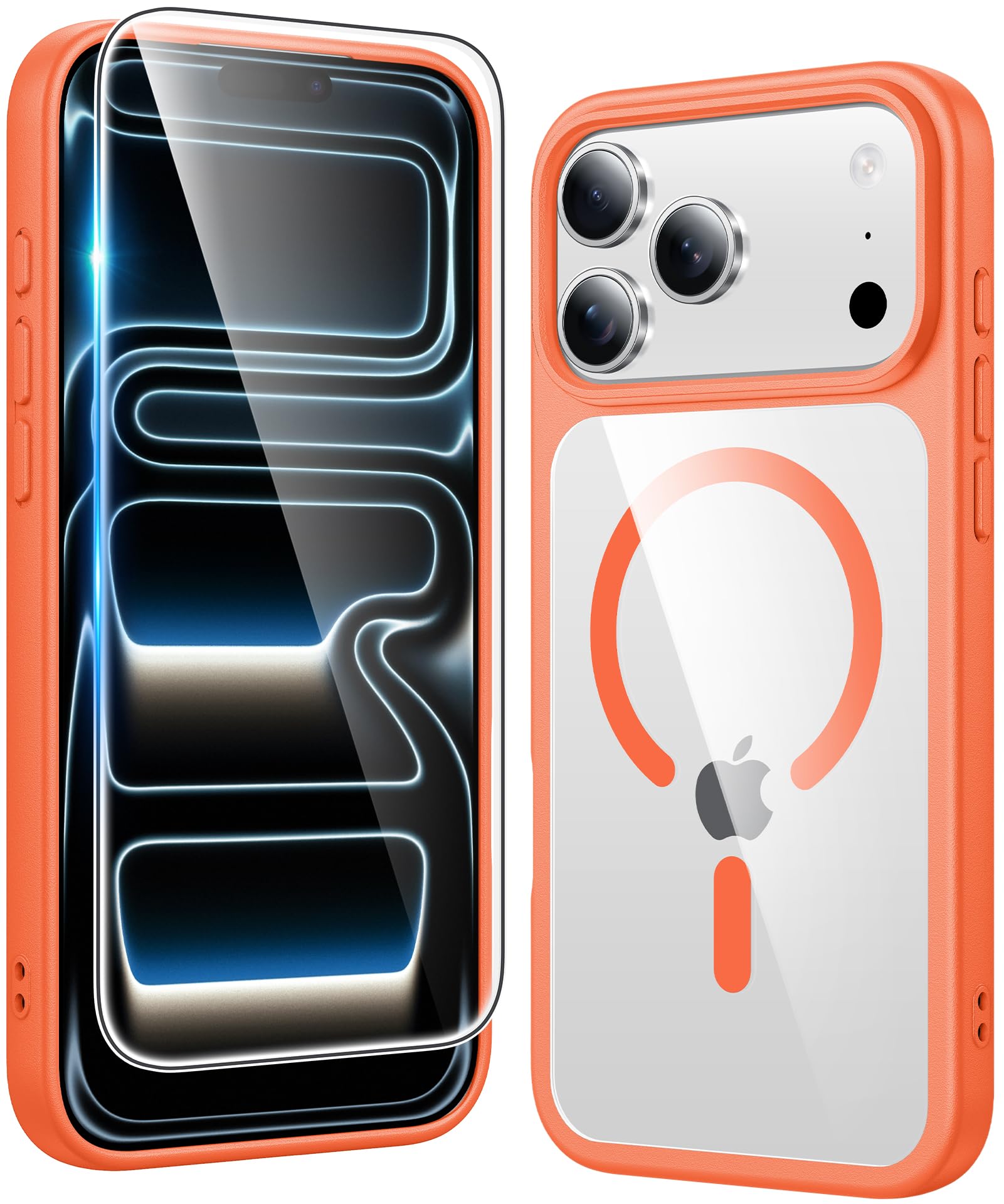 FNTCASE for Phone 17 Pro Case / 18 Pro Case Clear with Screen Protector