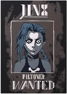 Displate Metal Poster Arcane Wanted Dark Wall Art M | 壁に安全な磁気マウント、ドリルやツール不要。 取り付け簡単、アートワーク、ウォールデコレーション、ホームリビングルーム、ベッドルーム、オフィス。