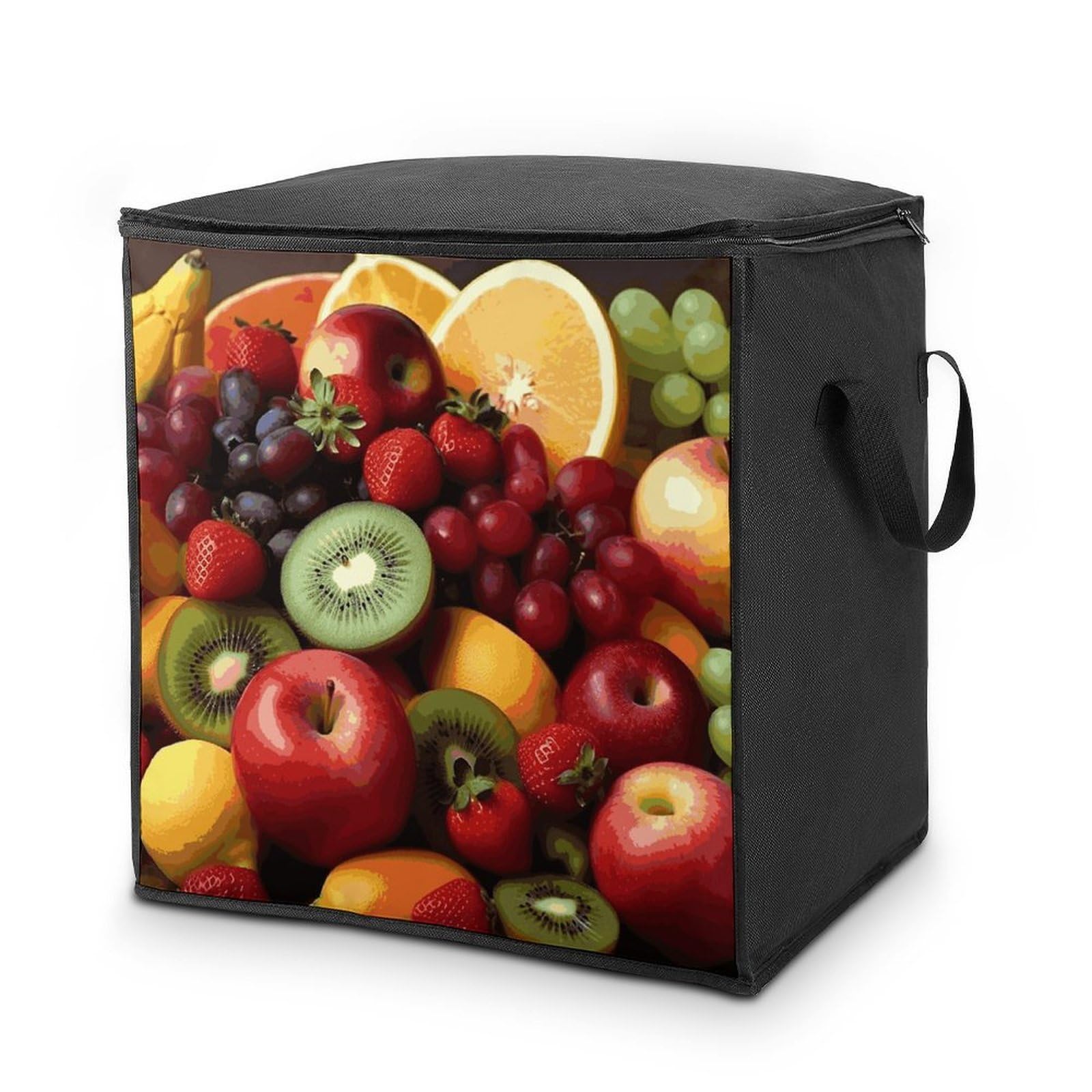 Fekiloot Style Fresh Fruits And Vegetables Storage Bags With Reinforced Handles,Moving Bag With Zipper,Closet Organizers,Compression Packing Cubes