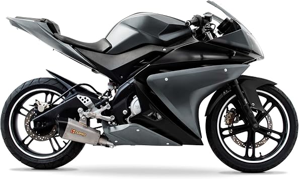 Full ABS Plastic Fairing Kit Compatible with Yamaha YZF-R125 2014-2018 - Grey/Black