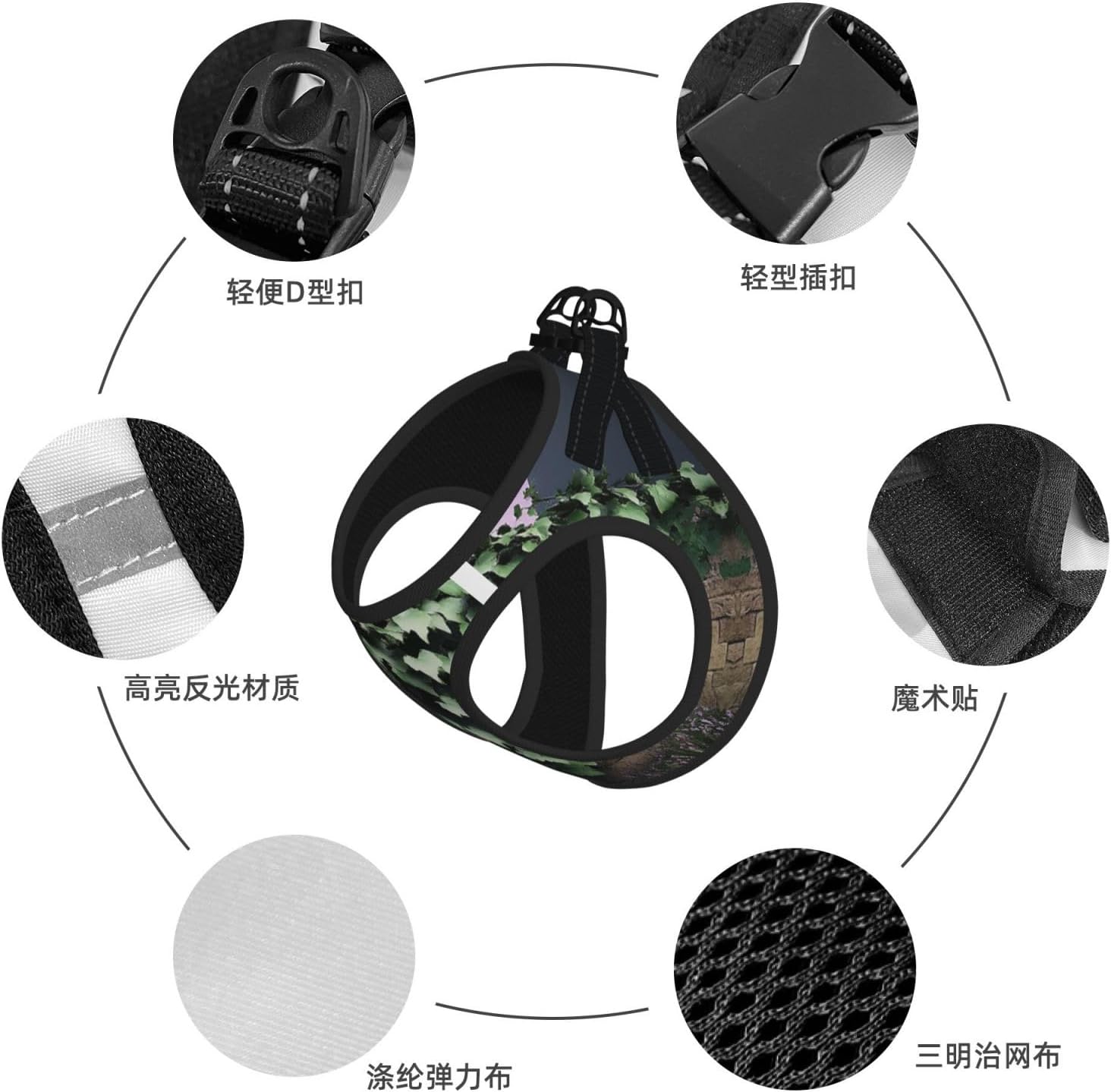 Ivy Pet Vest Small Size Dog Harness and Leash Set for Training, Reflective & Adjustable with Accessories Medium