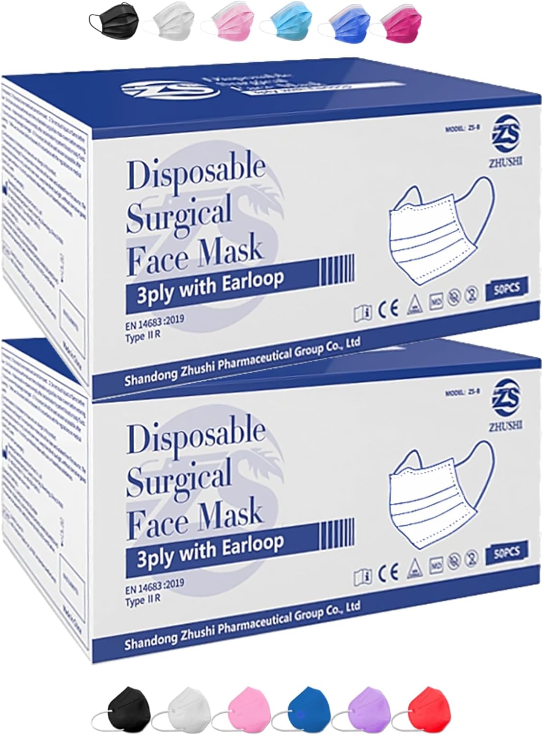150PCS Snow White Disposable Comfortable Earloop Face Masks(10 PCS/Bag Sealed,Pack of 15)Medical Grade ASTM Level 2,High Filtration Ventilation Skin-Friendly 3-Ply Fabric(Non-Woven 65%,Melt-Blown 35%)
