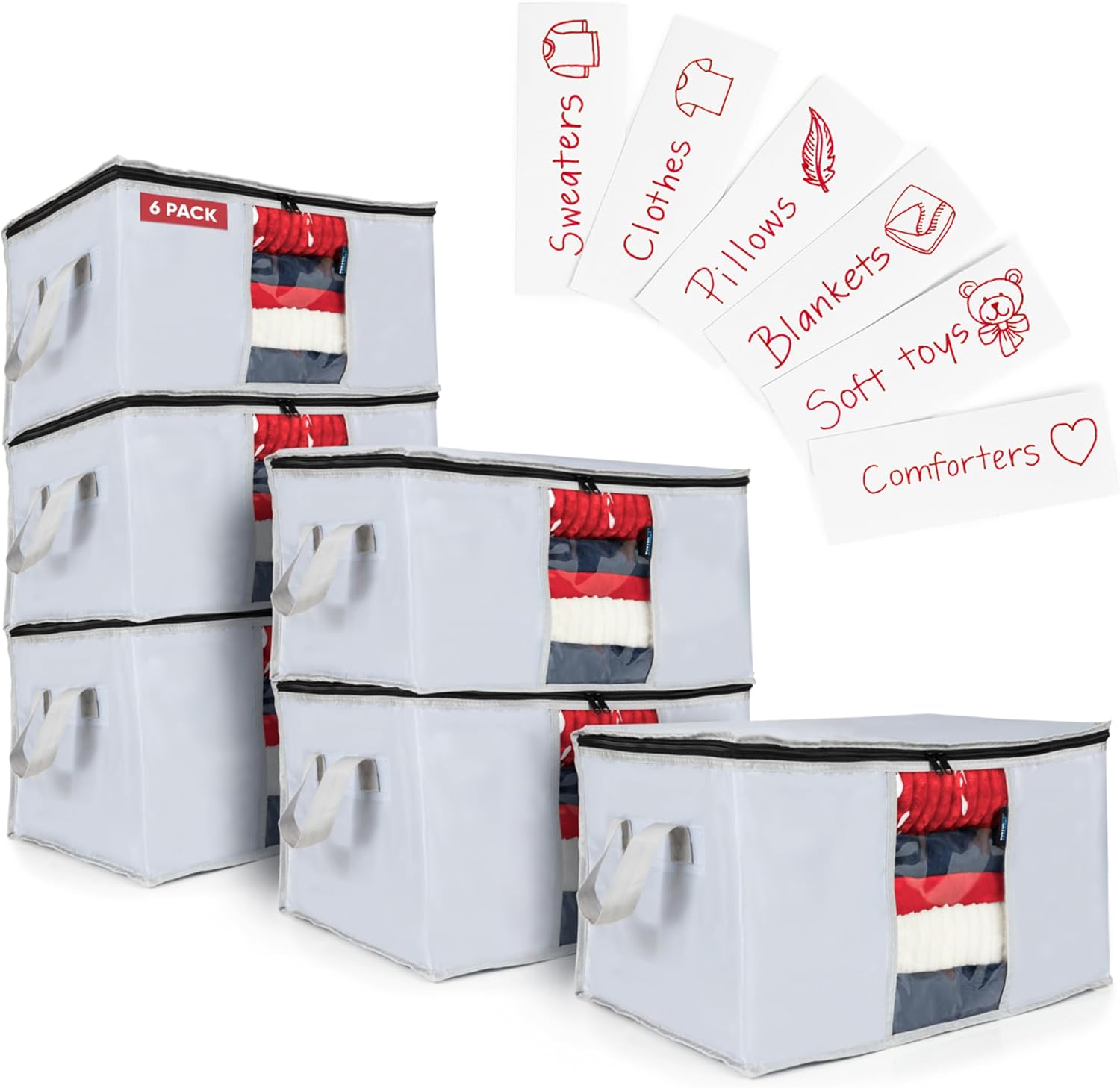 Summer & Winter Clothes Storage Bags with Zipper 60L