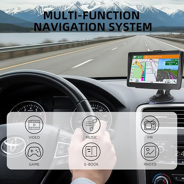 IGEAIIE 7 Inch Sat Nav for Car & HGV Truck Navagation, HD GPS System with UK & Europe Maps 2026, Lifetime Free Updates, Postcode Search, Voice Guidance, Speed Camera Alerts & POI - 3