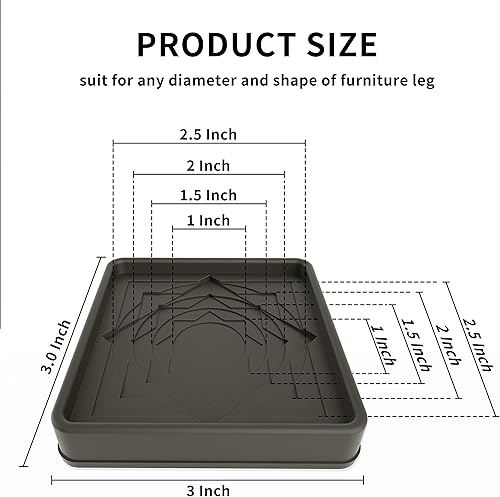 Miniatura 61 de Posavasos para muebles, 8 unidades, 2 pulgadas, almohadillas antideslizantes para muebles, suelos de madera dura, patas de goma para muebles