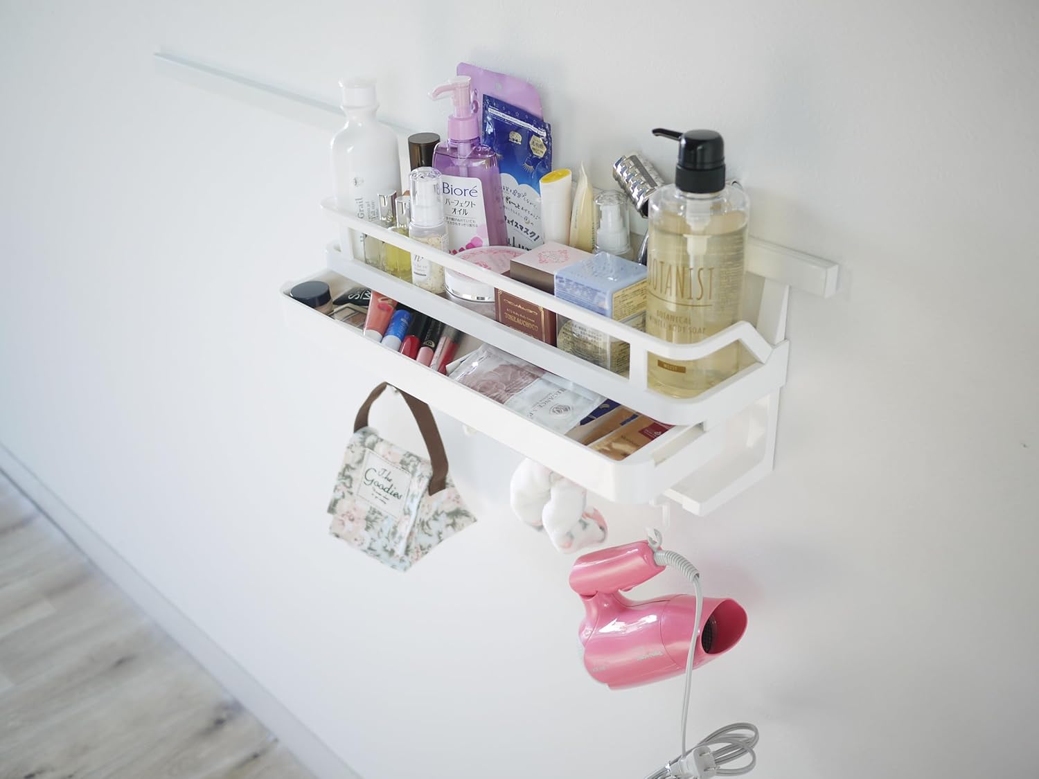 Hinaka BH-ST1W-SK BH Rail Set, Wall Storage, Storage Toilet Set, Includes Mounting Hook Rail, 19.7 inches (50 cm), Safe Load: 11.0 lbs (5 kg)