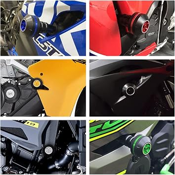 For FZ6 For FAZER 2006 2007 2008 2009 2010 Motorcycle Falling Protection Frame Slider Fairing Guard Anti Crash Pad Protector Motorcycle Slider(Orange)