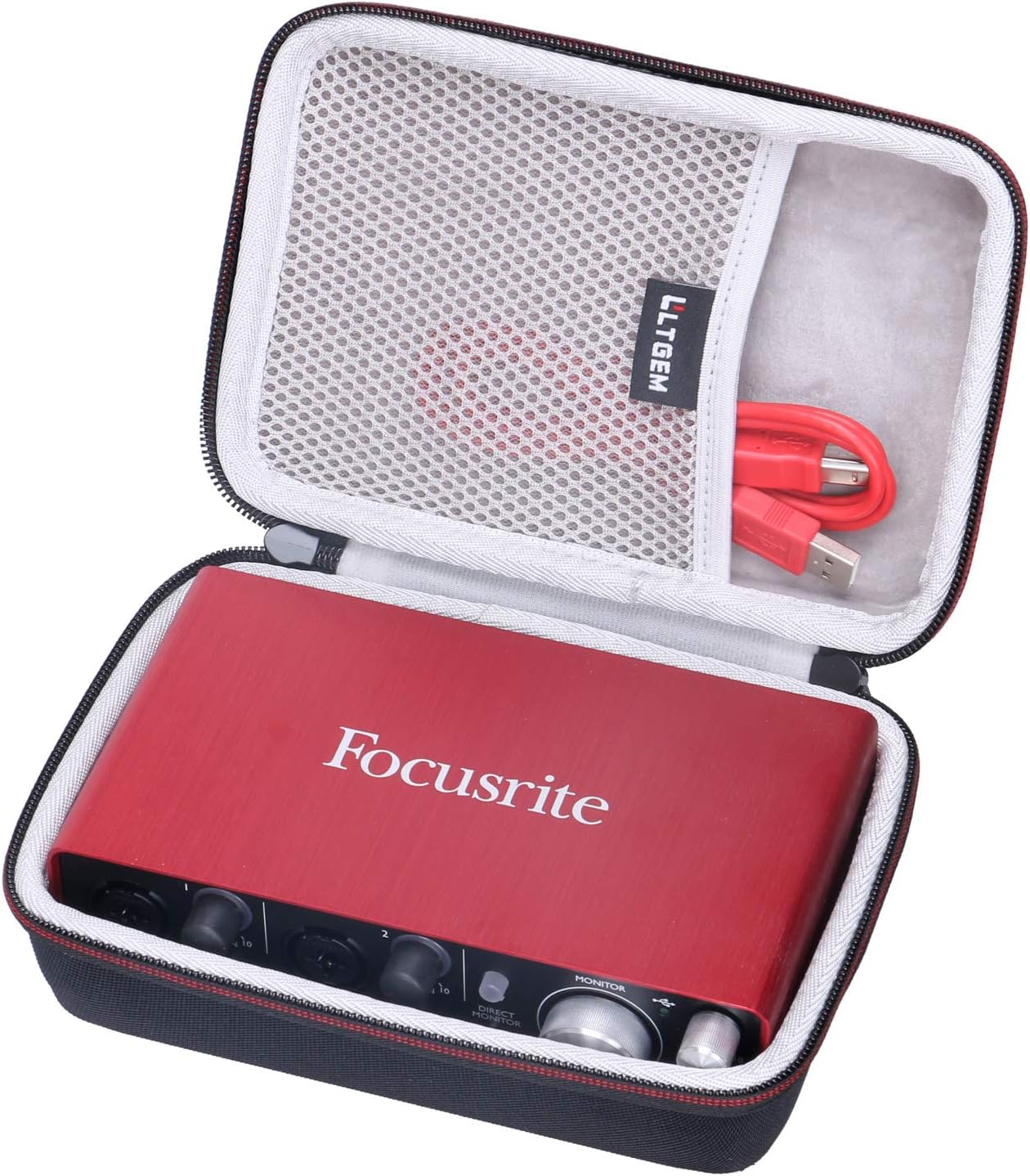 LTGEM Hard Travel Case for Focusrite Scarlett Solo 3rd Gen USB Audio Interface