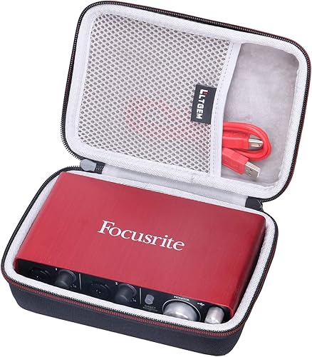 Miniatura 6 de LTGEM - Funda rígida compatible con interfaz de audio USB Focusrite Scarlett 2i2 de 3ª generación/Solo 3ª generación/2i2 4ª generación/Solo 4ª