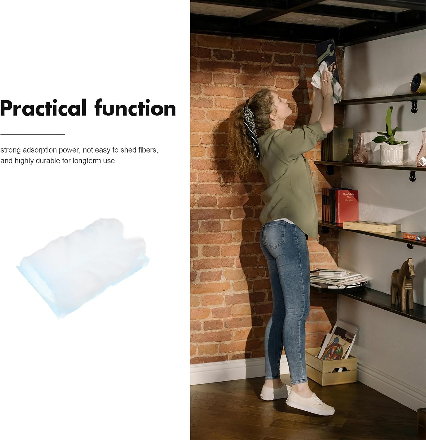 30pcs Disposable Electrostatic Dusting Refills, Small Two-Tone Flat Head Cloth Duster Replacement for Office, Car Dashboard, Keyboard Cleaning