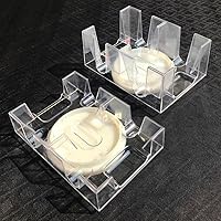 Vista 2 de Gonetre Cartas de juego de cartas, bandeja giratoria de 2 barajas/6 barajas, práctico organizador de juegos de cartas transparente (pon 2 pósteres)