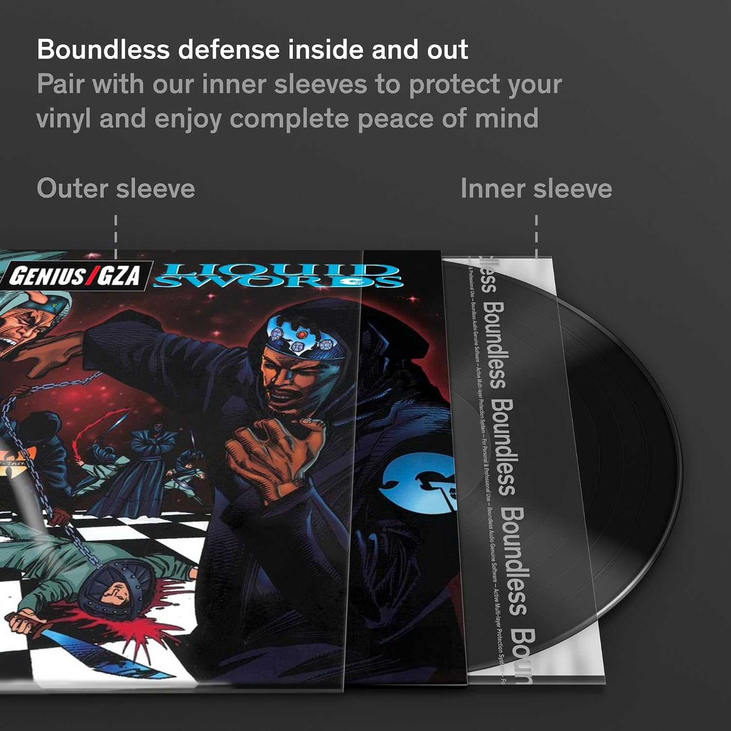 Boundless Audio Vinyl Record Sleeves - 50 x Premium Outer Vinyl Sleeves for Records - 12.75" x 12.75" Heavy Duty 3 Mil Thick Crystal Clear Polypropylene
