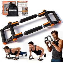 Twister Arm Trainer, 3 in 1 Adjustable Chest Trainer for Men with Poster & Storage Bag, Multifunctional Push up Bar, Home Gym Chest Workout Equipment for Arm Strengthening Chest Builder