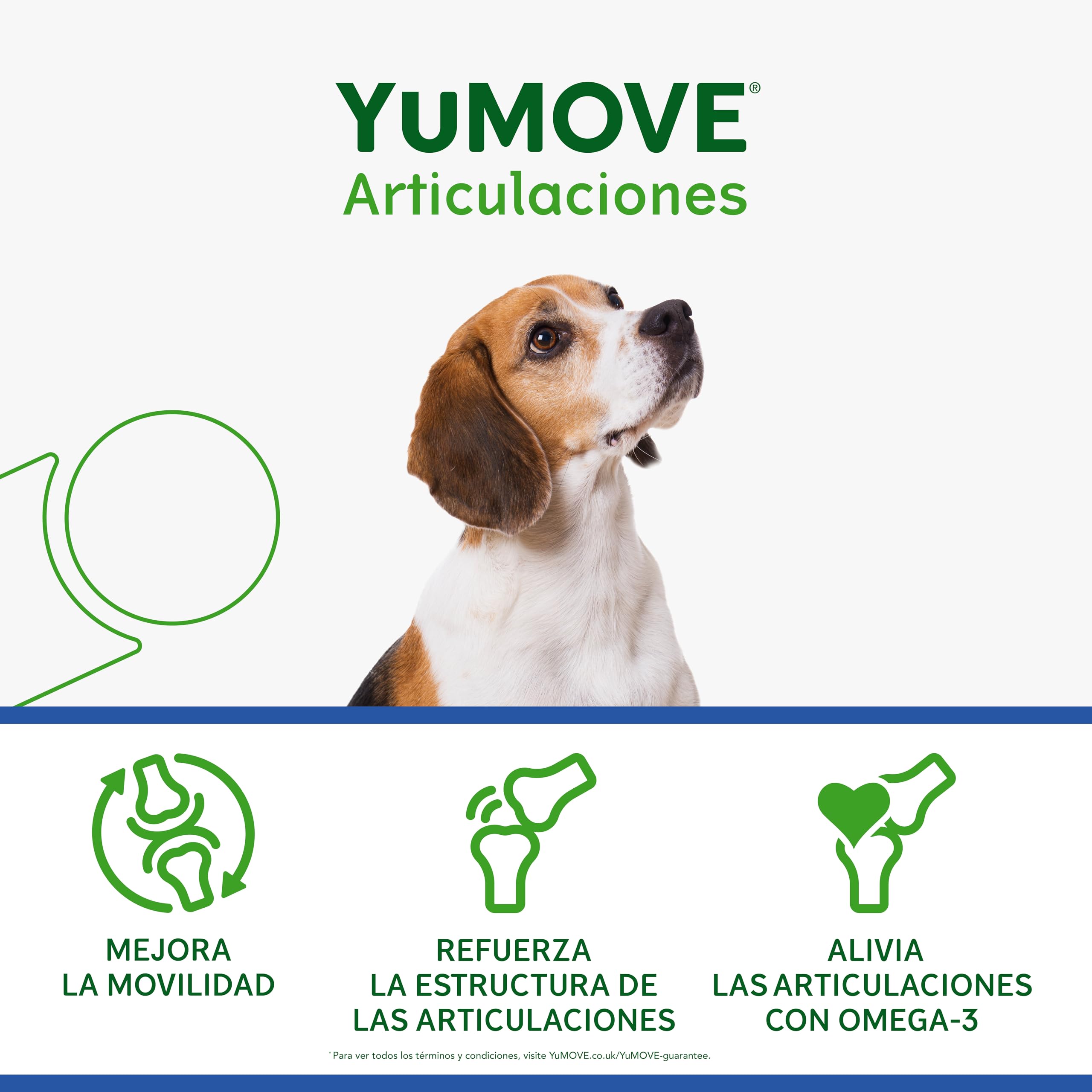 YuMOVE Condroprotector Perros Mayores de 8 Años 120 Tabletas - 170mg Cada Pastilla Patente Pendiente Mejillón Labio Verde ActivEase, Glucosamina, Condroitina - Movilidad y Refuerza Las Articulaciones