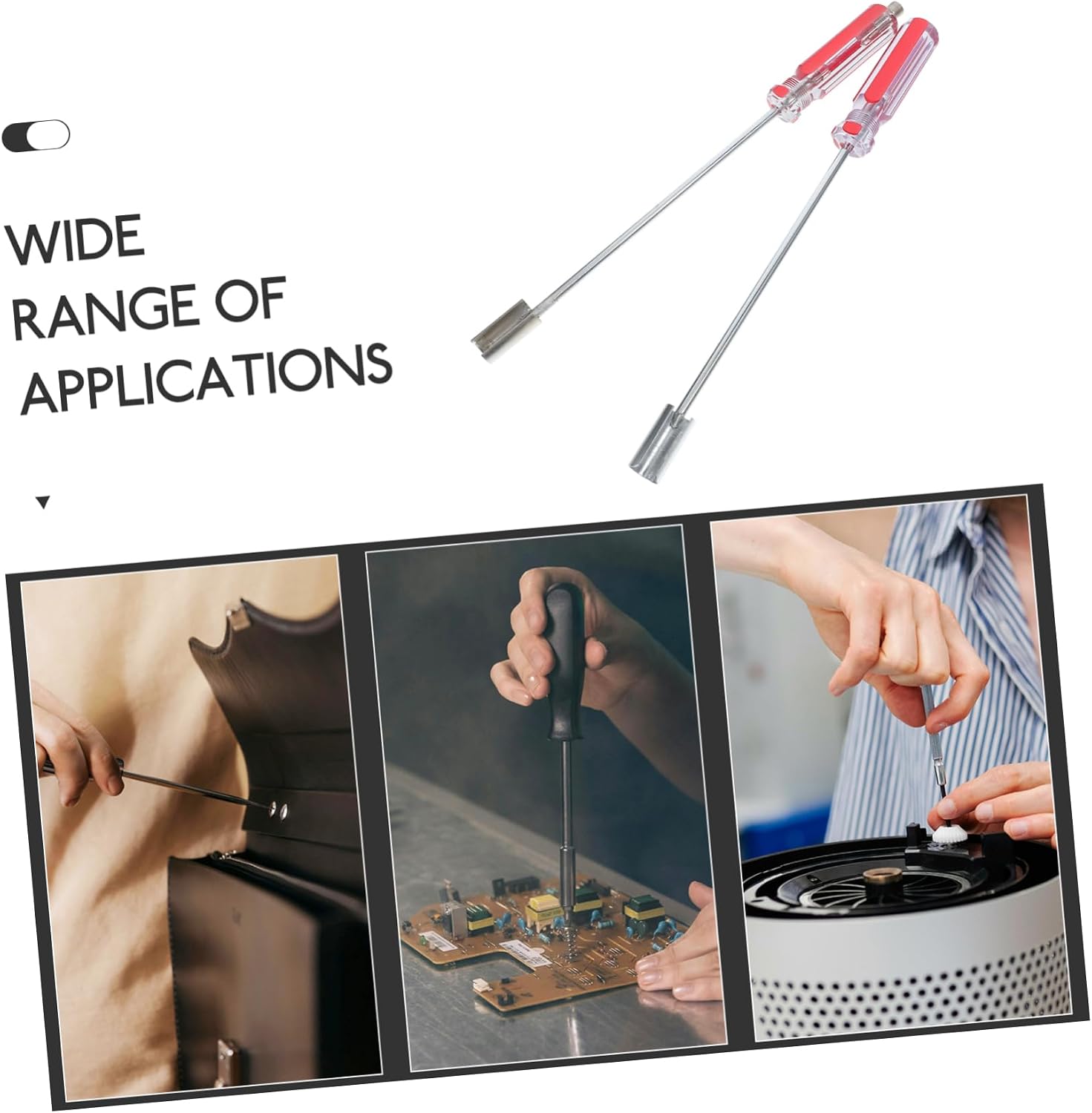 KICHOUSE 2pcs Connector Extraction Tool Portable Type Connector Wrench and Video Cable Installer for Electronic Repairs and Circuit Testing
